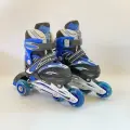 Роликовые коньки детские раздвижные размер 26-29 светящееся колесо