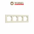 Рамка на 4 поста Werkel Slab W0042962, цвет айвори матовый