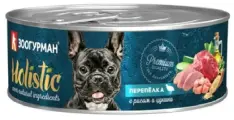 Зоогурман Консервы для собак Holistic перепёлка с рисом и цукини 6760 0,35 кг 42215 (2 шт)