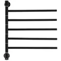 Полотенцесушитель электрический Energy I - G5 черный матовый, поворотные секции, скрытое/наружное подключение