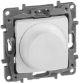 Диммер Legrand Etika 672219, белый, поликарбонат, IP20, 300 Вт