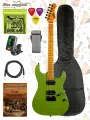 Электрогитара JET JS-500 MGR Stratocaster с тёплым чехлом, струнами Ernie Ball, кабелем, тюнером и ремнём