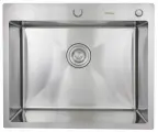 Мойка для кухни врезная из нержавеющей стали 60х50 см. Hoffger HFG-6050S прямоугольная сатин