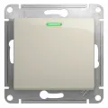 Systeme Electric Glossa Молочный Переключатель 1-клавишный с подсветкой, сх.6а,10AX, GSL000963