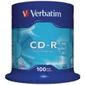 Оптический диск CD-R Verbatim 700Mb, 52x, cake box, 100шт. (43411)