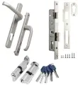 Комплект фурнитуры для калитки LD Punto 7035 неокрашенный ключ/вертушка