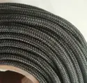 Верёвка полиамидная (капроновая), высокопрочная, плетёная вхпапл 6мм 24-ти прядный с ПА сердечником раз. нагр 600 кгс Чёрный (60 метров) №17