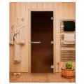 Дверь для бани Эталон бронза матовая. 2000х800 мм. Правая (петли справа)