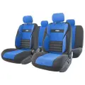 Авточехлы AUTOPROFI CMB-1105 COMFORT COMBO универсальные, 11 предметов, черный/синий, размер М