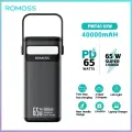 ROMOSS PMT40 40000 мАч Power Bank 65Вт быстрой зарядкой повер банк 40000мАч внешний аккумулятор зарядное устройство For Xiaomi 14 Xiaomi 13 iphone 15 смартфон ноутбук, PMT40 40000mAh, 30001 мАч-50000 мАч