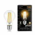 (3 шт)Лампа Gauss Filament А60 15W 1400lm 2700К Е27 LED 1/10/40