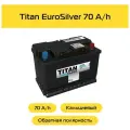 Аккумулятор автомобильный TITAN EUROSILVER 70 А/ч 720 A обр. пол. Евро авто (278x175x190)