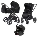 Коляска Carrello Ultimo Sable Black, для мальчиков и девочек, 3 в 1, с автокреслом, прогулка, коляска, черная