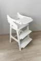 Растущий стул детский Alubalu со съемным столиком белый, с 1 года
