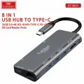 Earldom HDMI 3USB Type C PD SD TF Card Reader Silver