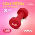 Гантель для аэробики неопреновая PRCTZ NEOPRENE DUMBBELL, 3 кг.
