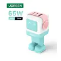 Сетевое зарядное устройство Ugreen CD361 65W Nexode Robot 2xUSB-C, 1xUSB-A GaN, зеленый (35855)