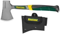 Туристический цельнокованый топорик Kraftool 700 г с пластиковой рукояткой 340 мм и чехлом