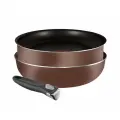 Набор посуды Tefal Ingenio Brown Handle 3 предмета Сковорода ВОК/Сотейник 26 см 04217830