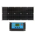30Вт солнечная панель с водонепроницаемой защитой IP65, интеллектуальным контроллером 30A и адаптацией 12/24В для авто, лодок и трейлеров