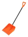 Лопата для уборки снега Сибртех пластиковая 400х405х1380 мм, стальной черенок, усиленная 61666