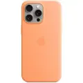 Чехол для iPhone 15 Pro Max Silicone Case MagSafe, премиум, оранжевый