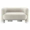Диван PECOLA, двухместный, 1420х780х770, эмаль белая бежевый