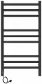 Полотенцесушитель электрический Laris Астор ЧКЧ9 350х700 Черный Муар Левое подключение 73207864