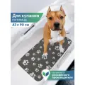Коврик для животных для ванной с присосками 43х90 см / коврик для купания собак и мытья кошек