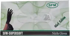 SFM Перчатки смотровые нитриловые, нестерильные, неопудренные, чёрные, 90 пар (XL)