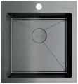 Раковина из нержавеющей стали Omoikiri Akisame 46 см 4973095 встраиваемая цвет вороненая сталь