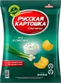 Чипсы Русская Картошка Сметана и лук, картофельные, 9 упаковок по 140 г