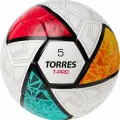Мяч футбольный Torres T-Pro, F323995, р.5, 32 панели EPU-Microf, 4 подкладочных слоя, термосшивка, бело-мультиколор