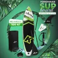 SUP доска надувная гоночная KELPIE 10.6, размер 320х80х15 см, максимальная нагрузка 100 кг, цвет зеленый