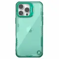 Чехол зеленого цвета от Nillkin с металлической крышкой на iPhone 16 Pro Max, серия Iceblade Prop Case (Hollow Version) (версия с открытой камерой)
