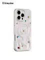 Kingxbar для iPhone 16 Pro Max чехол Uki (with Cubic Zirconia) White