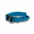 Ошейник с ручкой CORADOG Double Power для крупных и средних собак, размер M, черный, голубой