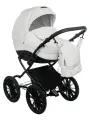 Детская универсальная коляска 2 в 1 Jovola Velino Plus, всесезонная с реверсивным блоком, (Ve 01) белая кожа