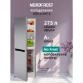 Холодильник NORDFROST NRB 161NF S двухкамерный, 275 л объем, 172 см высота, серебристый