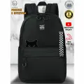 UFO PEOPLE Рюкзак школьный для мальчиков девочек подростков черный с принтом/ Ранец летний городской молодежный модный под ноутбук/ Вместительный портфель для школы учебы спорта тренировок, 42х35