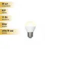 (20 шт.) Светодиодная лампочка Volpe NORMA шар G45 E27 11W(900lm) 3000K 2K матовая 45x78 LED-G45-11W/WW/E27/FR/NR Нейтральный белый. Цоколь E27