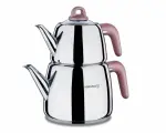 Набор турецких чайников Чайданлык для варки чая Bella Rosegold, Korkmaz, Caydanlik Takimi A045-01, 1,0/2,0л.