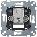 Механизм двойной розетки Schneider Electric Merten Радио + проходной TV