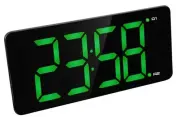 Радиочасы BVItech BV-475GKR, сетевые, 2 будильника, зеленый/черный