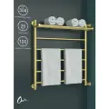 Полотенцесушитель Водяной Onix, модель Classic Plus Gold Right 700x800, Лесенка с боковым подключением справа, Матовое золото, полный комплект