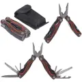 Мультитул складной 9-в-1 с чехлом, металл, 10.5 см, серия «А23-B»