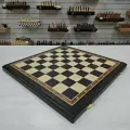 Шахматная доска складная, турнирная, ручной работы из моренного дуба 50 см