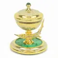 Икорница из малахита Стерлядка Златоуст 118678