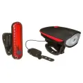 Передний фонарь STG FL1544A + BCTL5477 черный 300 лм