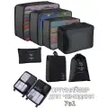 Дорожные органайзеры для чемодана, багажа 7в1 (чёрный)